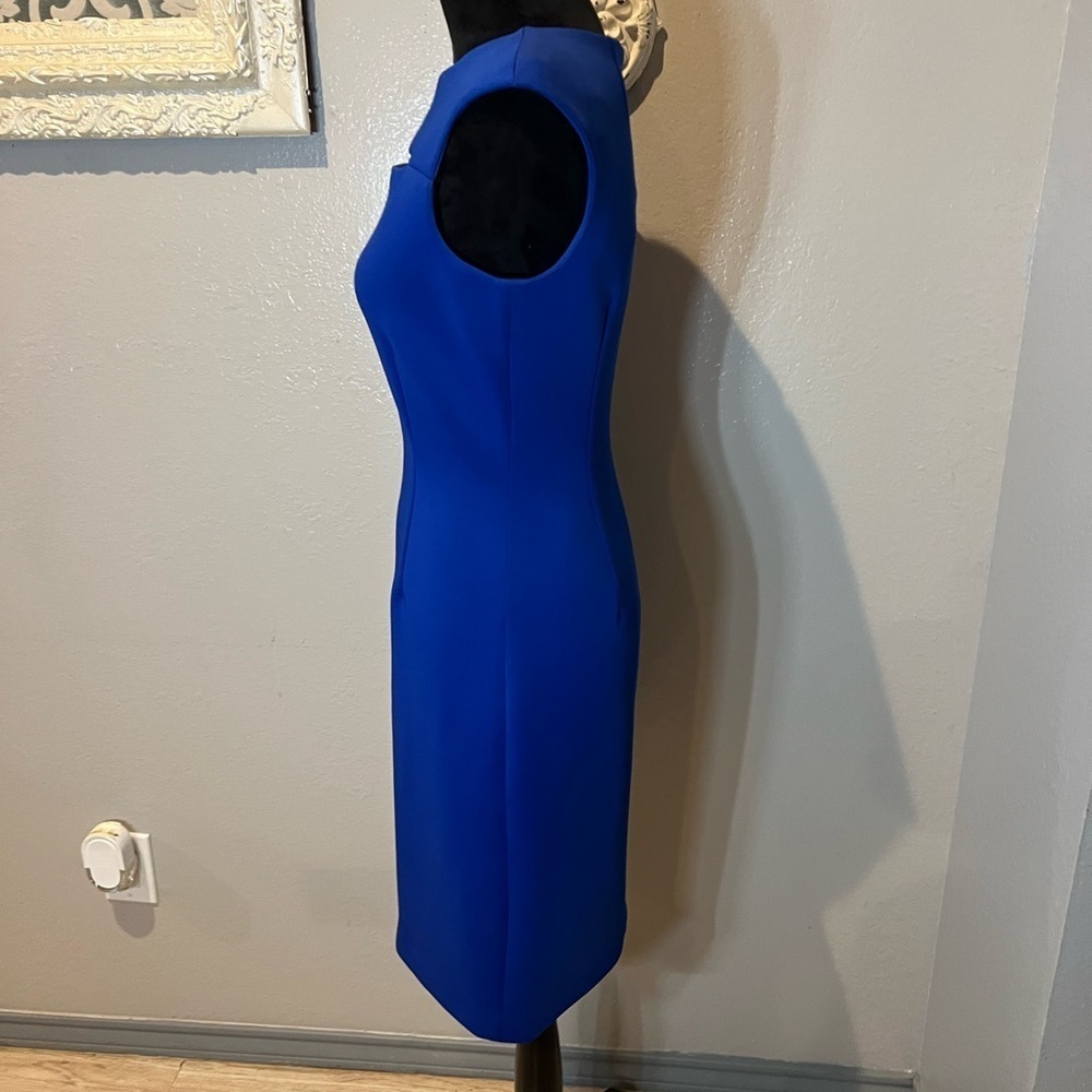 Calvin Klein Blue Sleeveless Shift Dress - Picture 9 of 12